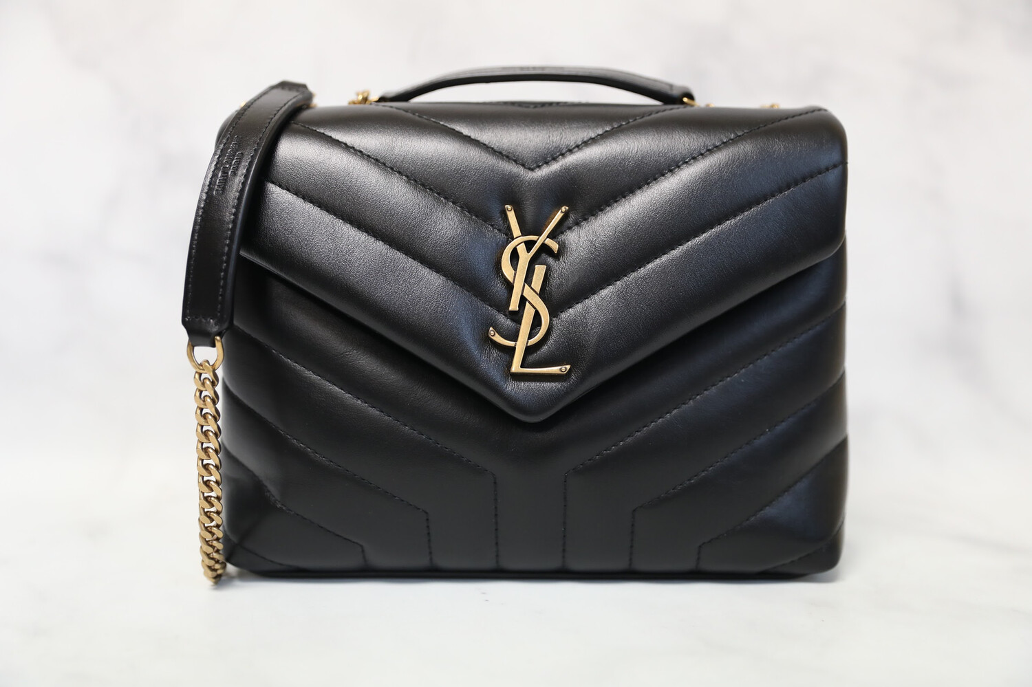 Saint Laurent Lou Lou Small Black with Gold Hardware, New in Dustbag