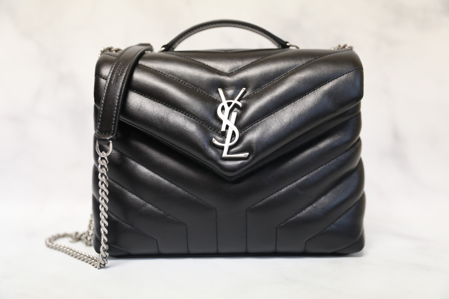 Saint Laurent Lou Lou Small Black with Silver Hardware, New in Dustbag