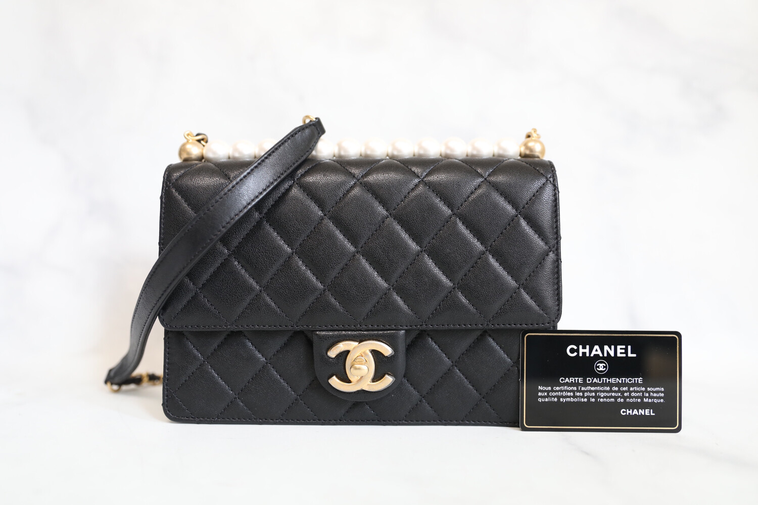 CHANEL Pre-Owned About Pearls mini bag, Black