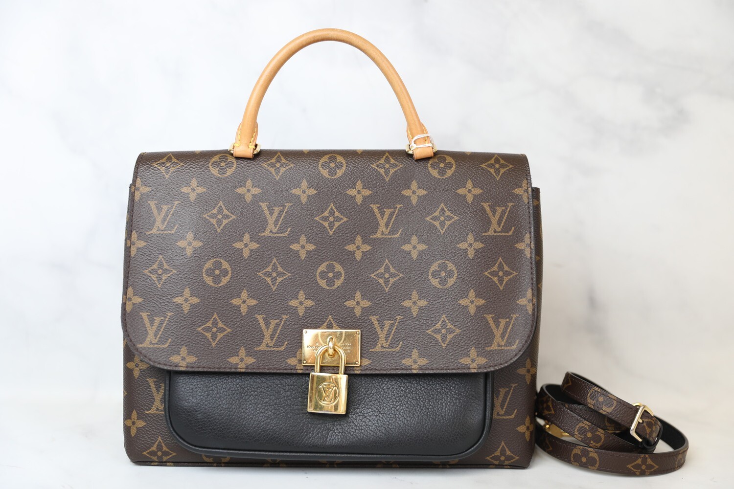 Louis Vuitton Marignan Black Pre Owned with Dustbag WA001