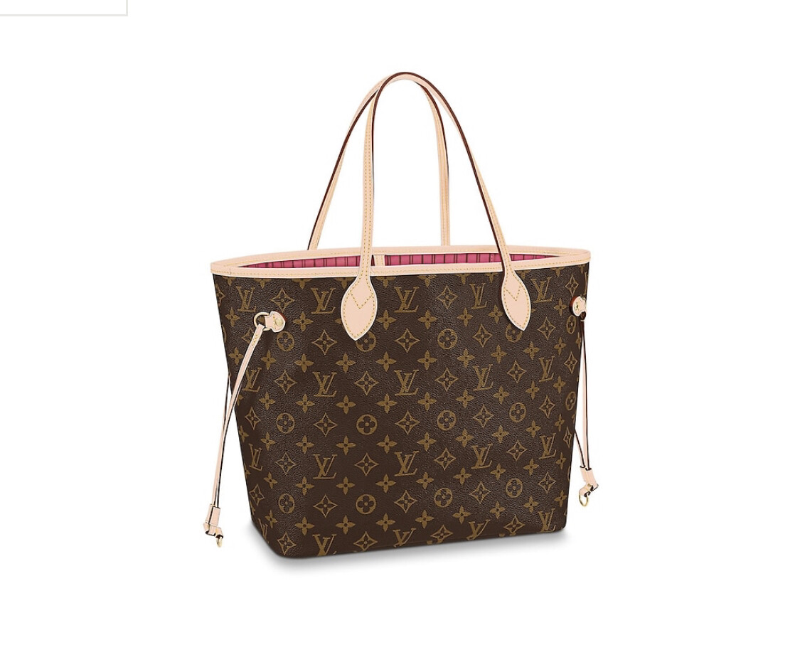 Louis Vuitton Neverfull MM Monogram with Piovine Lining, New in Dustbag