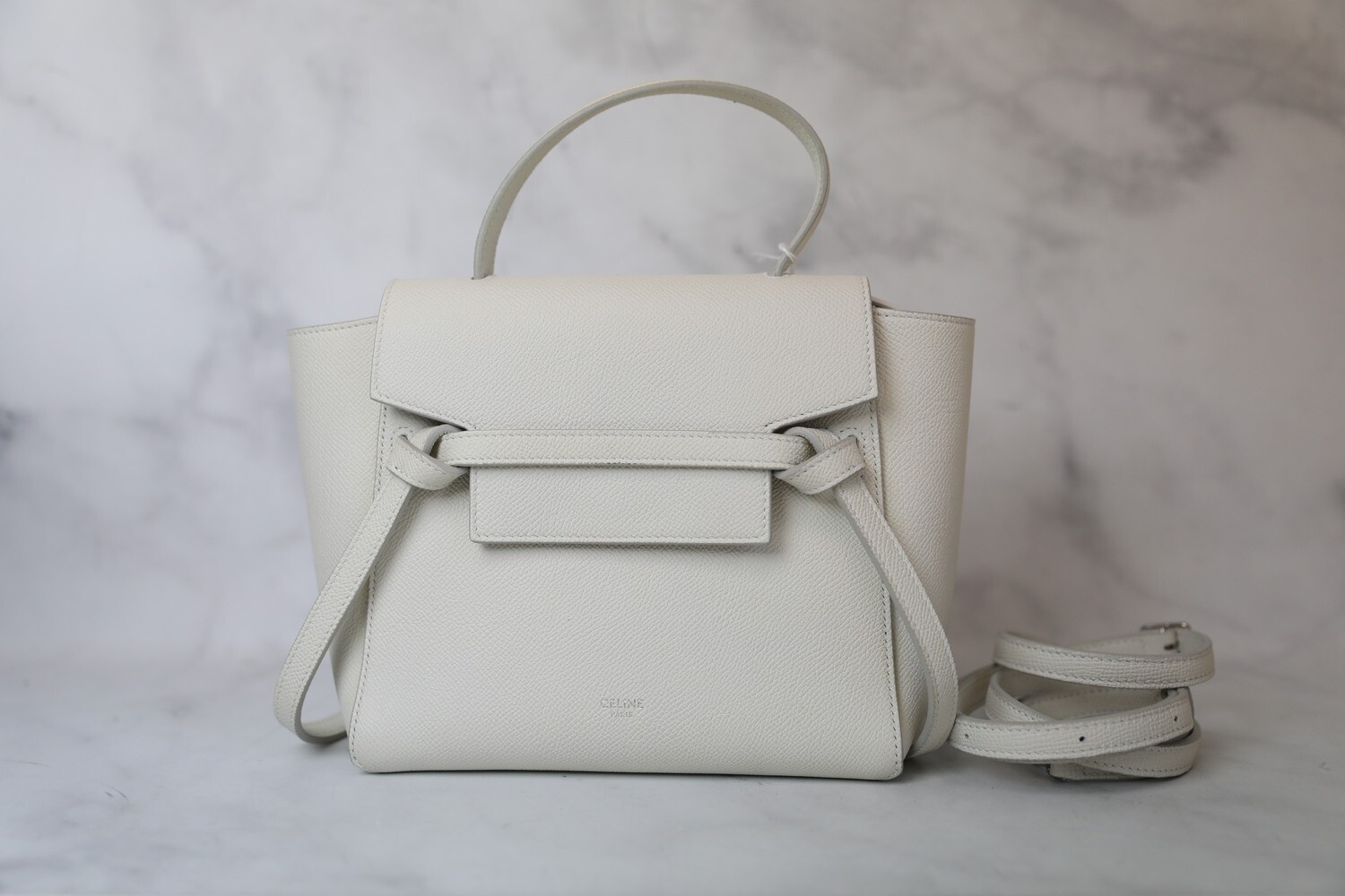 Celine Belt Bag Nano White Preowned - No Dustbag