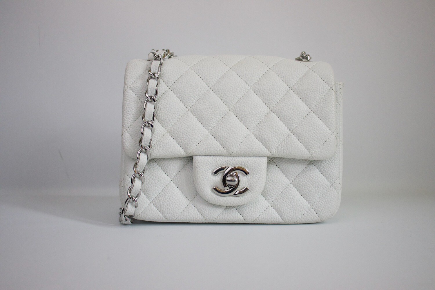 white chanel suitcase
