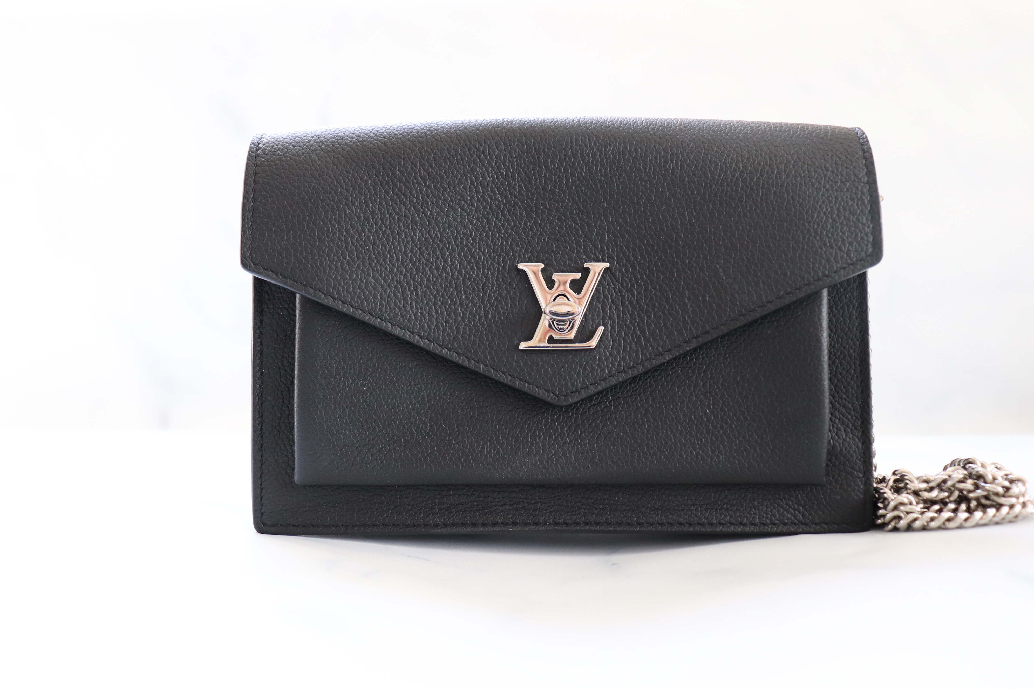 Louis Vuitton Lockme Wallet on Chain Back, Silver Hardware