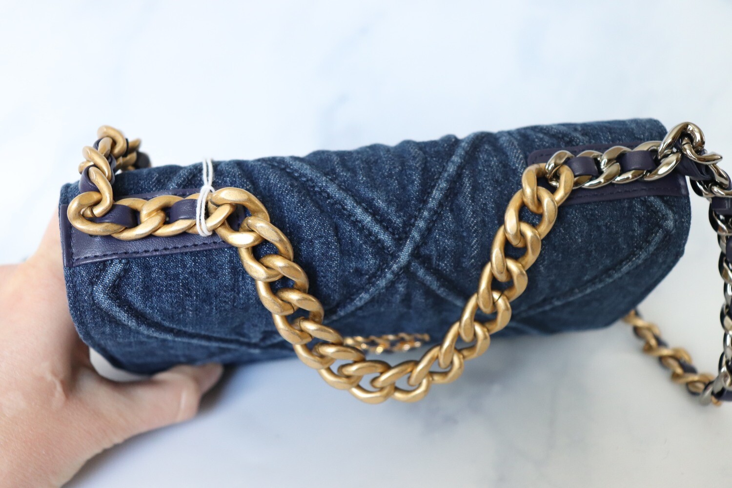 Chanel 19 Wallet on Chain Denim, New in Box