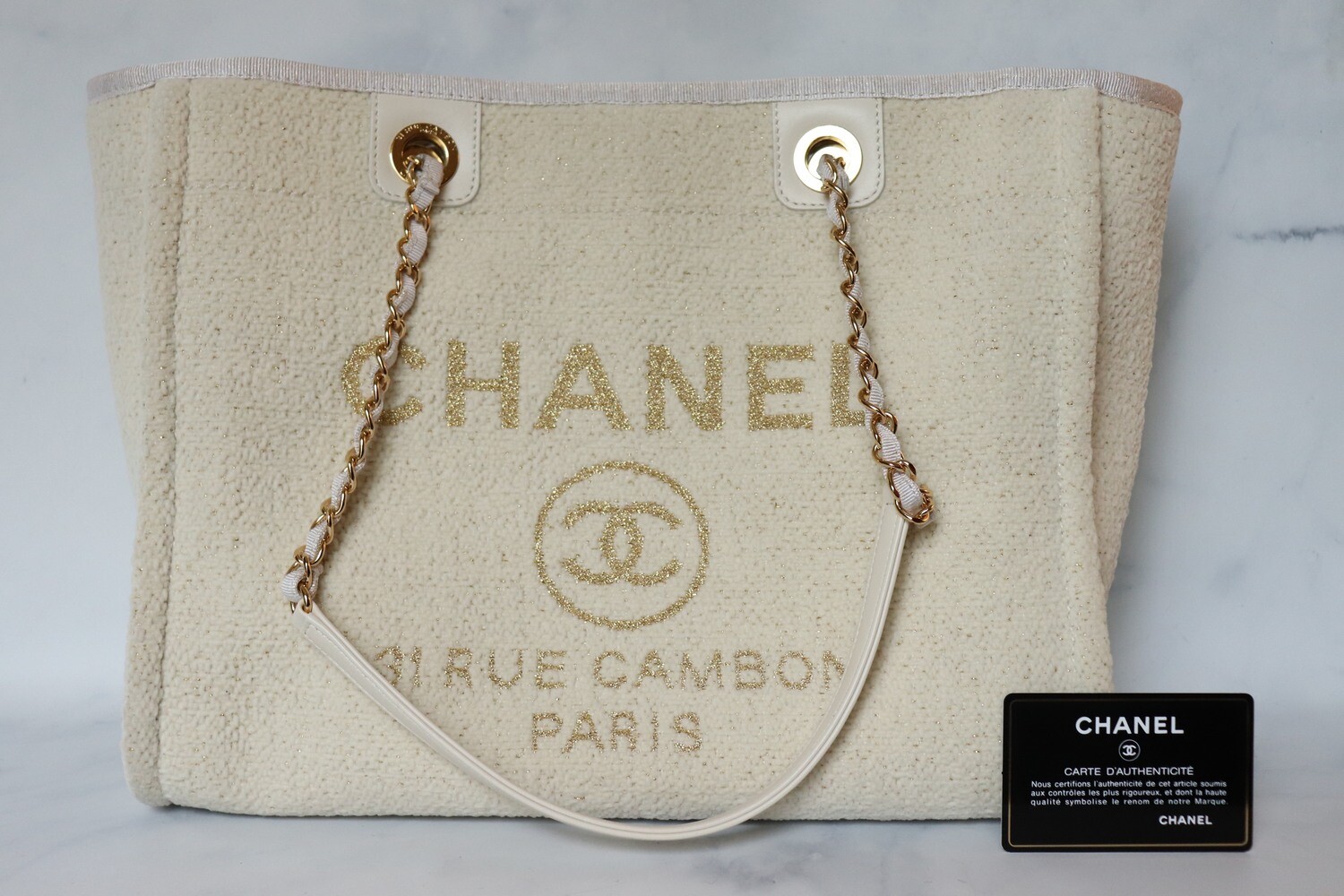 Chanel Deauville Medium Ivory, New in Dustbag And Box