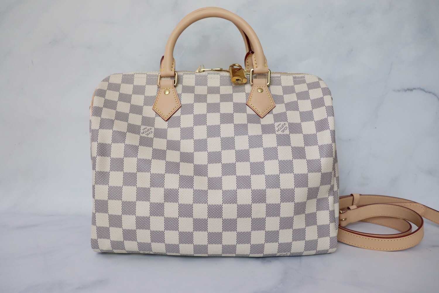 Louis Vuitton Speedy B 30 Damier Azur with Dustbag, Like New in Box WA001