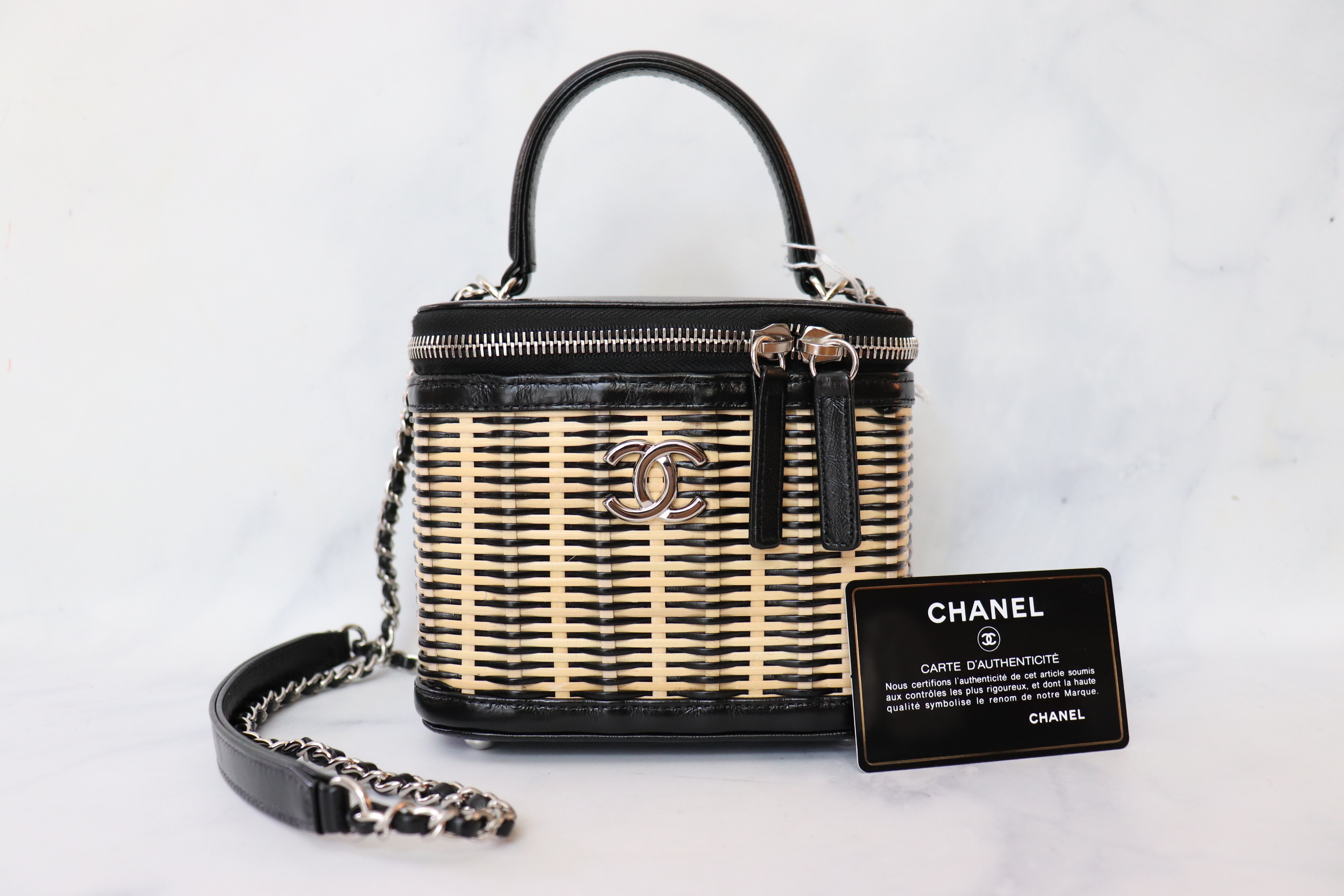 Chanel Wicker Vanity Black, New in Box