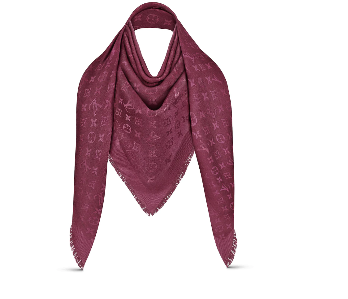 Louis Vuitton Monogram Shawl Wine M71359 - No Box - WA001