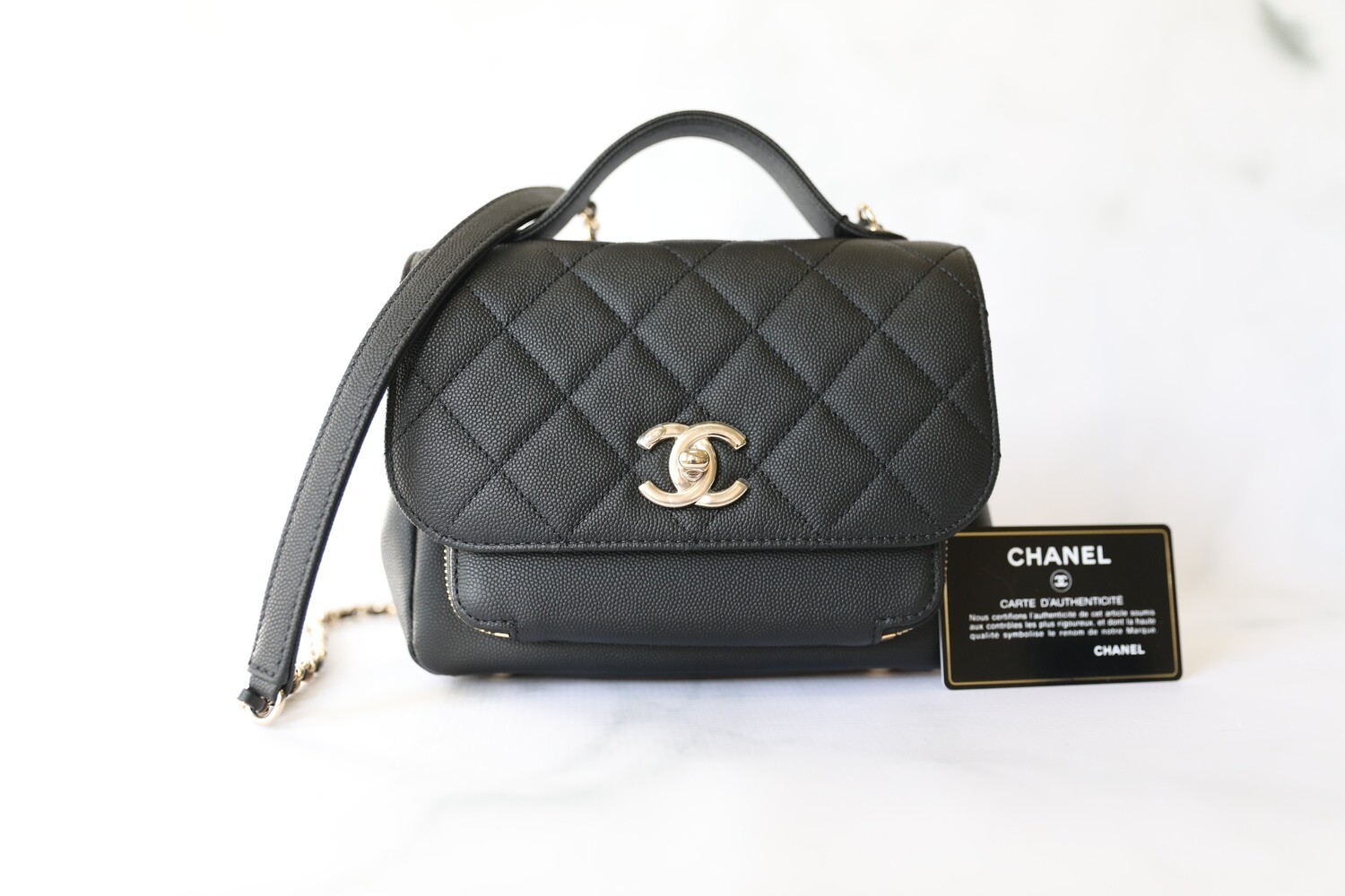Chanel Business Affinity Small, Black Caviar with Gold Hardware, New in Dustbag WA001