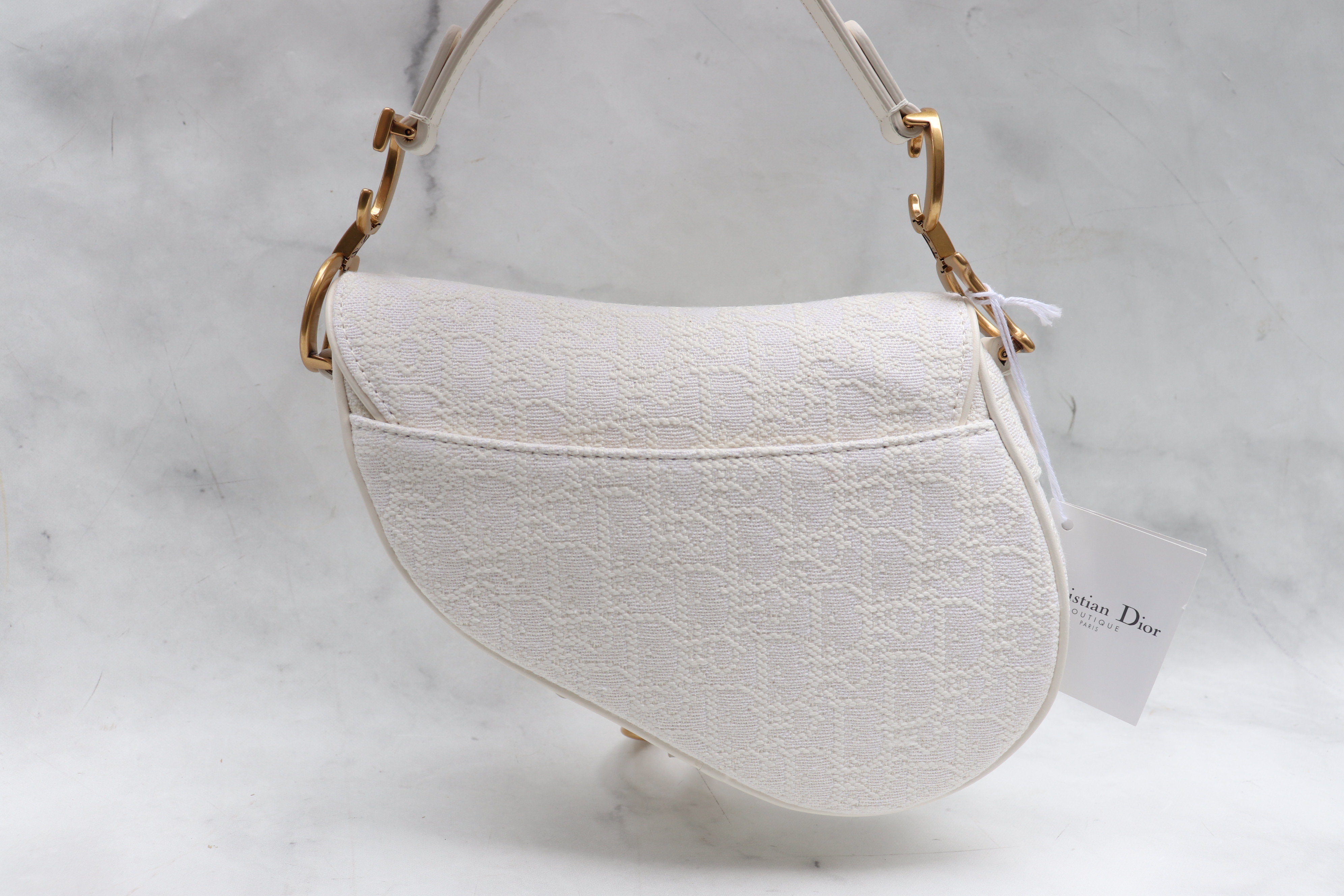 VALENTINA Instagram - neutrals - white dress - white chunky sneakers - white  Dior Saddle bag