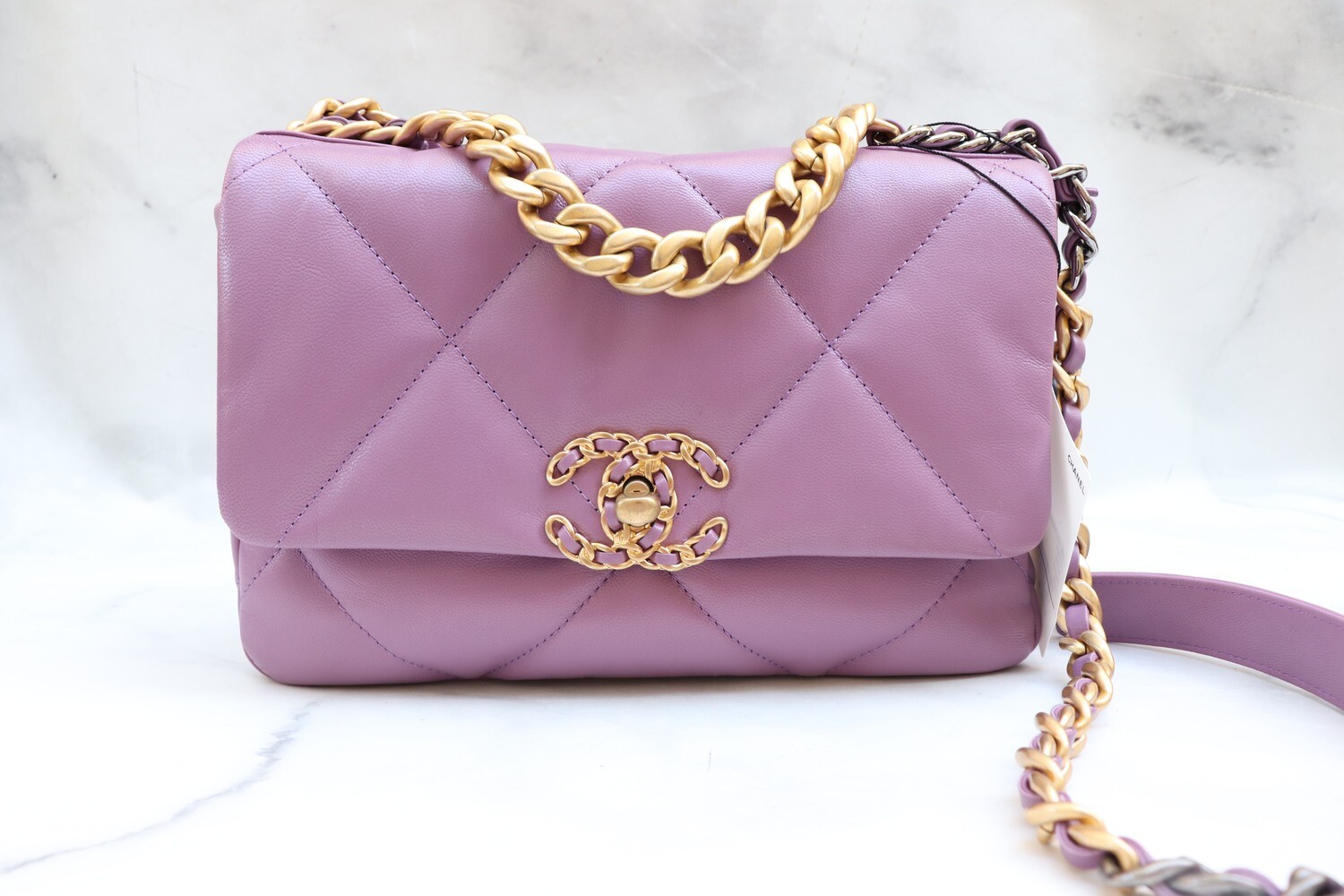 Chanel 19 Small Classic, Purple, New in Box