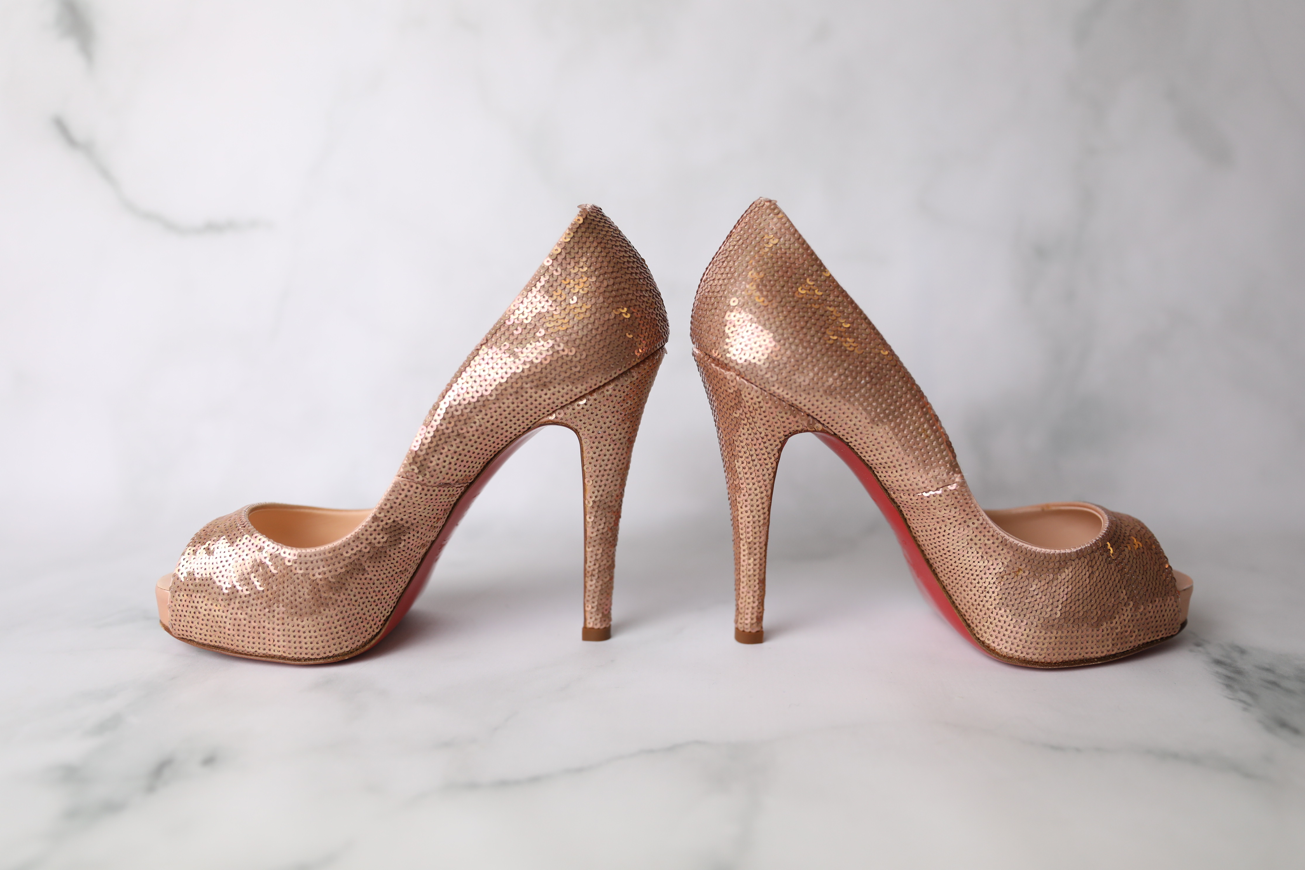 Rose gold christian louboutin sale