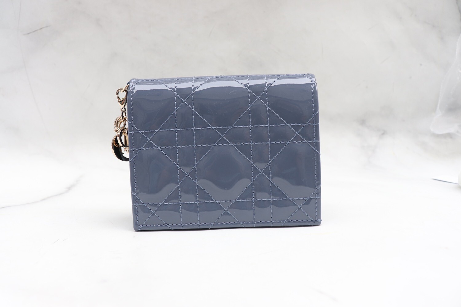 Dior SLG, Blue Patent, New in Dustbag