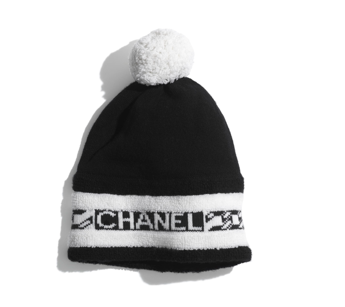 Chanel Hat, Black and White with Pom Pom, New - No Box - Julia Rose Boston  | Shop