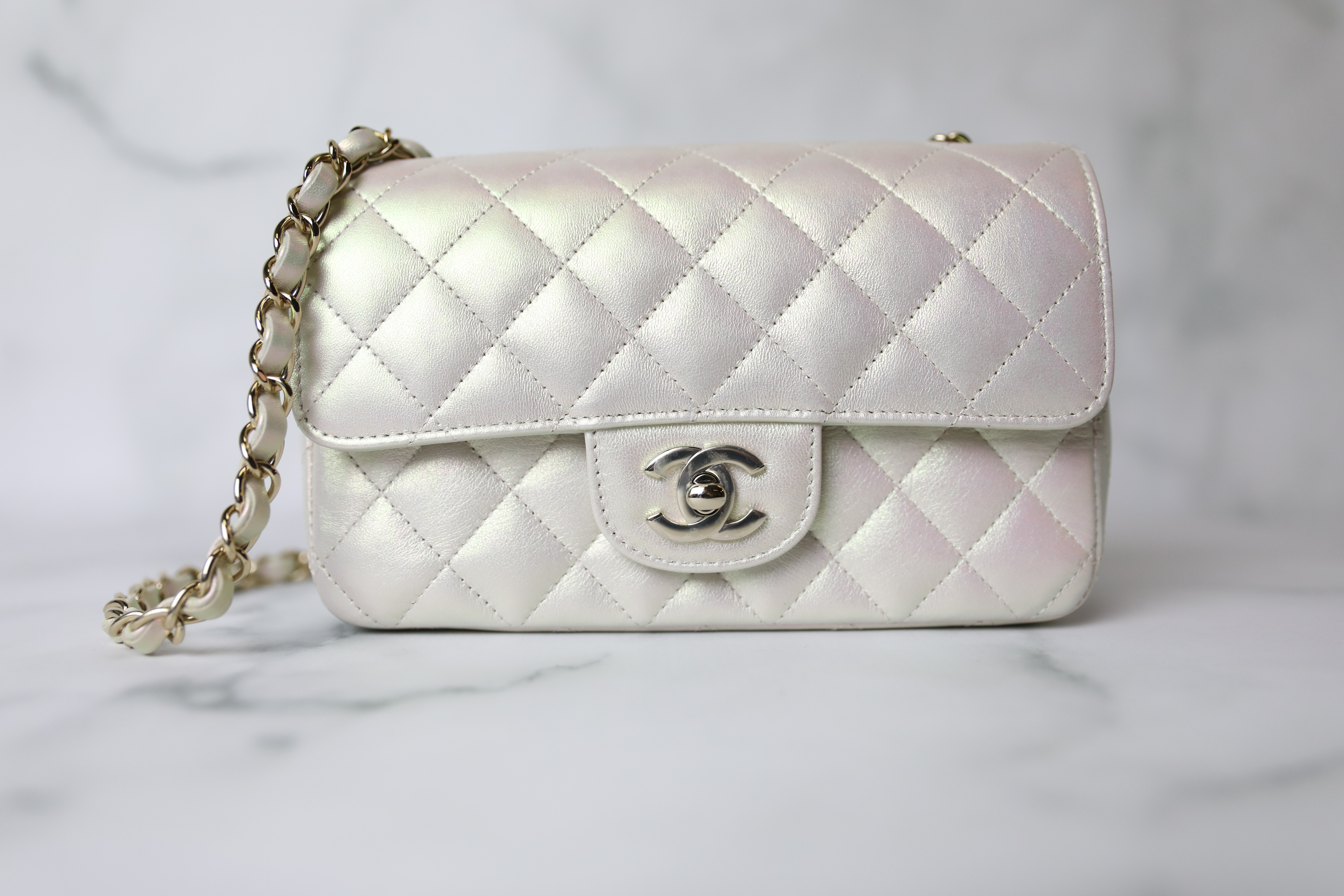 Chanel My Perfect Mini Flap, Blue Iridescent Caviar Leather, Gold Hardware,  As New in Box MA001 - Julia Rose Boston