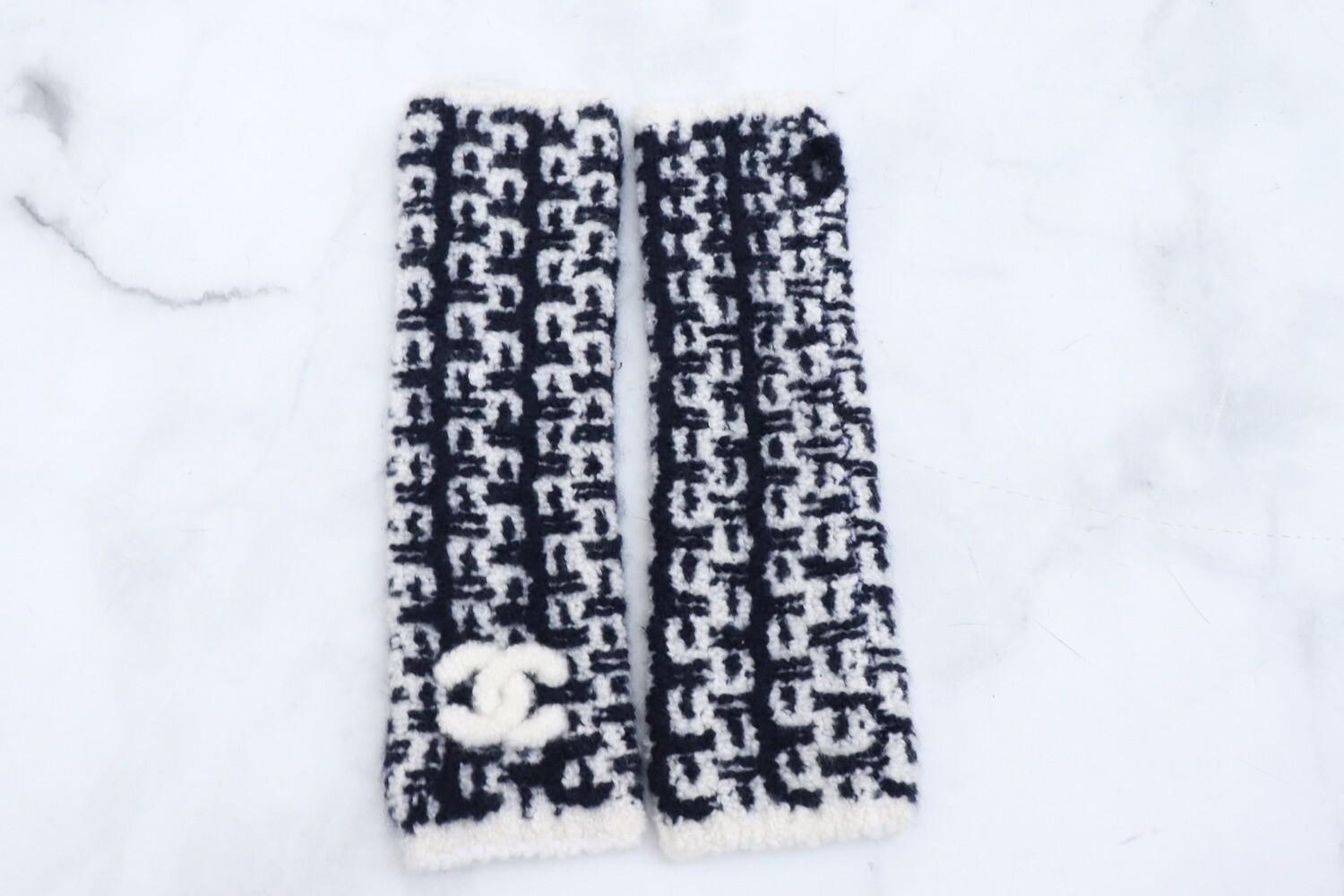 Chanel Cashmere Fingerless Gloves, Like New - No Box