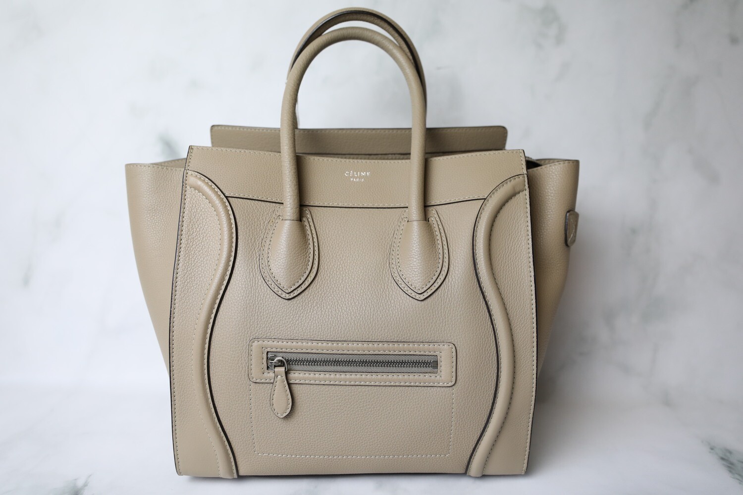 Celine Luggage Mini, Beige, Preowned in Dustbag WA001