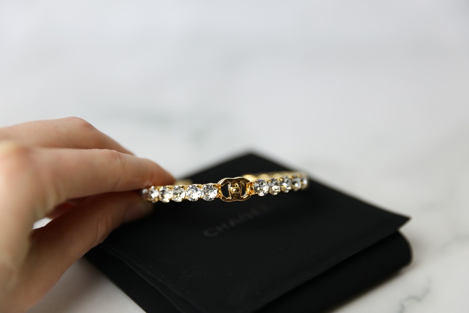 Chanel Cuff Crystal Bracelet, New in Box WA001