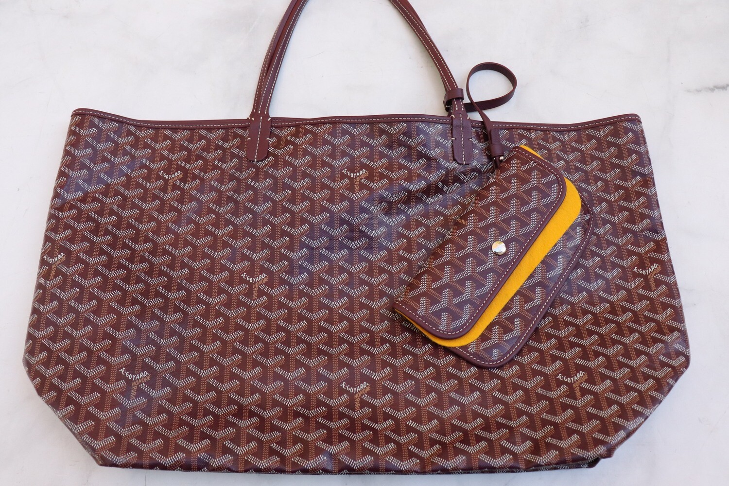 Goyard St. Louis GM, Burgundy, Preowned With Dustbag