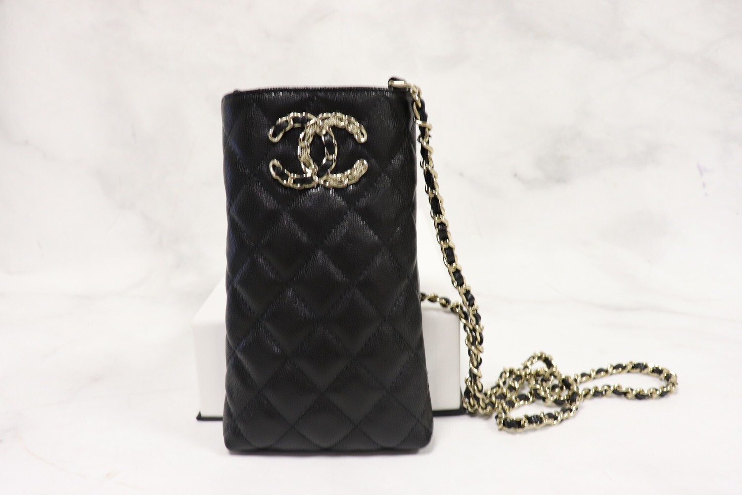 Chanel SLG Black Phone Case, New in Box