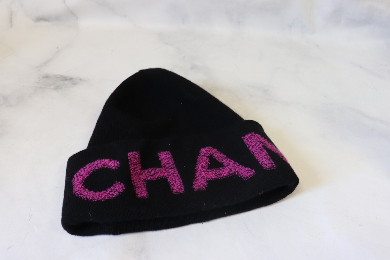 Chanel Hat Black with Pink, New with Tag