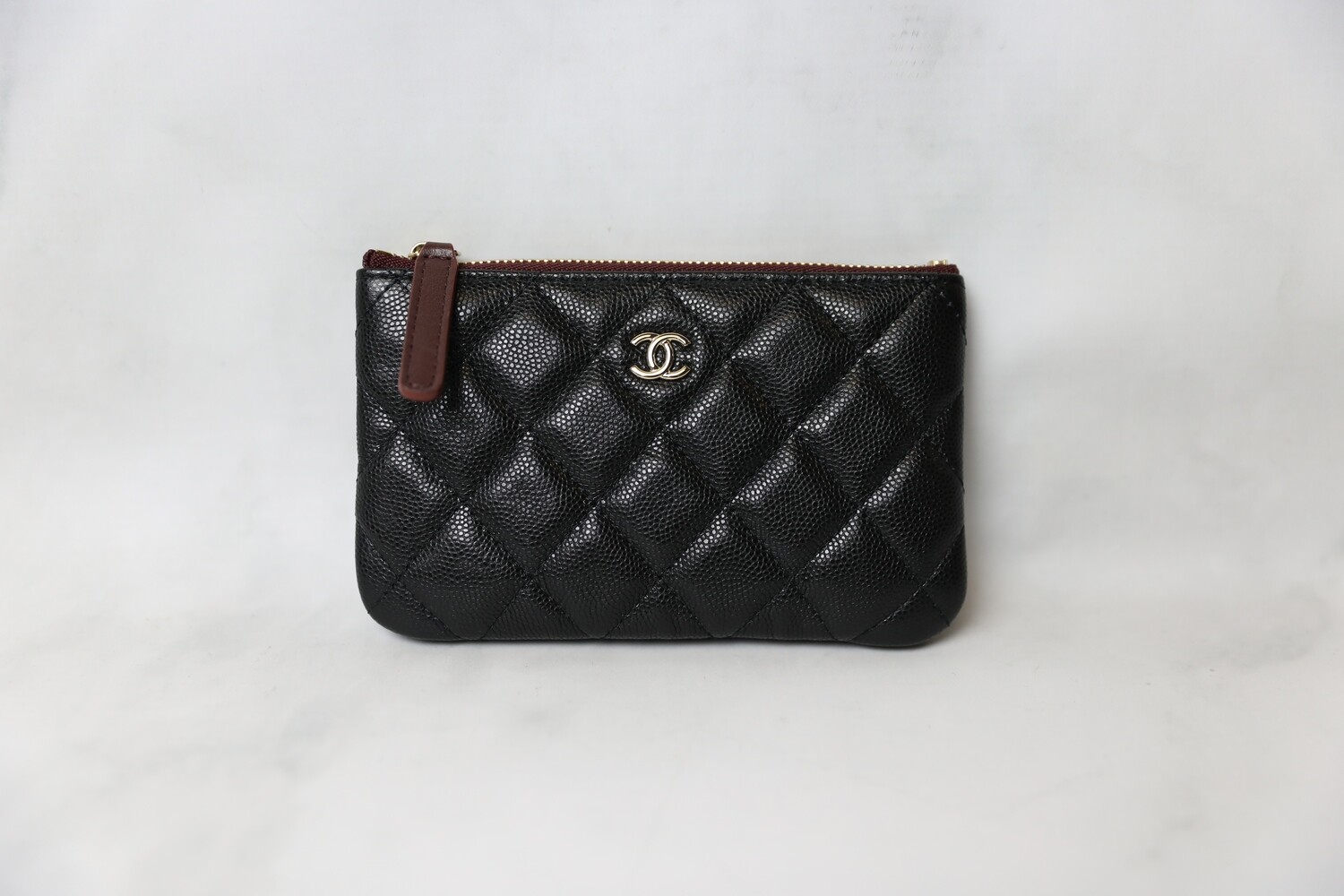 Chanel O Case Mini, Black Caviar with Gold Hardware, New in Box WA001