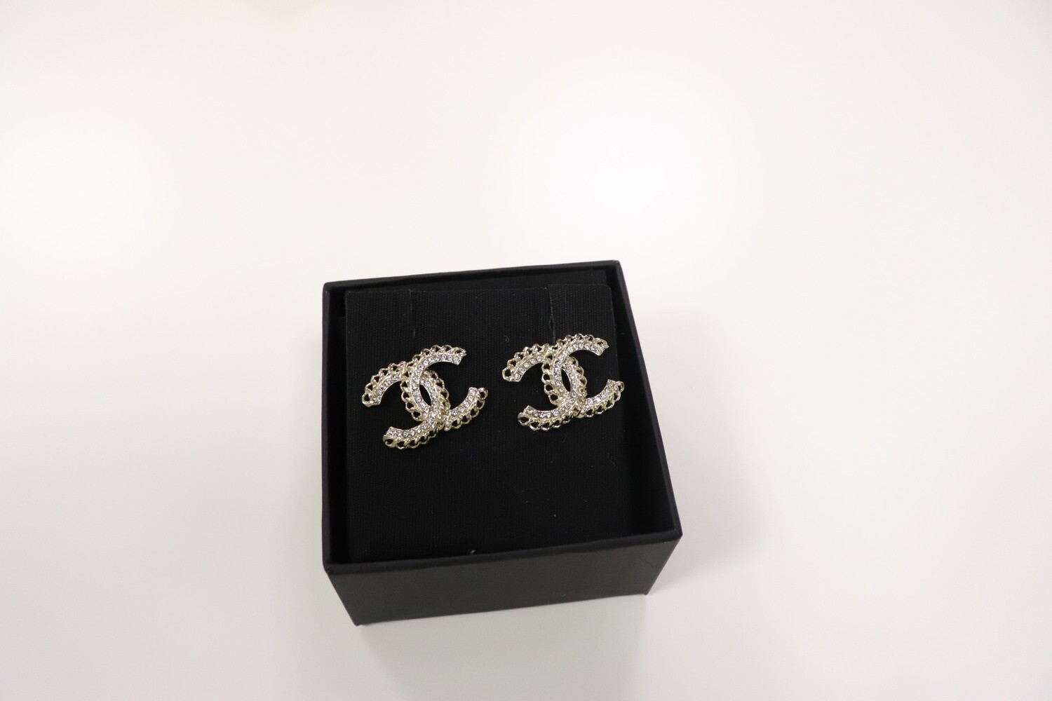 Chanel Earrings CC Chain Statement, New in Box WA001