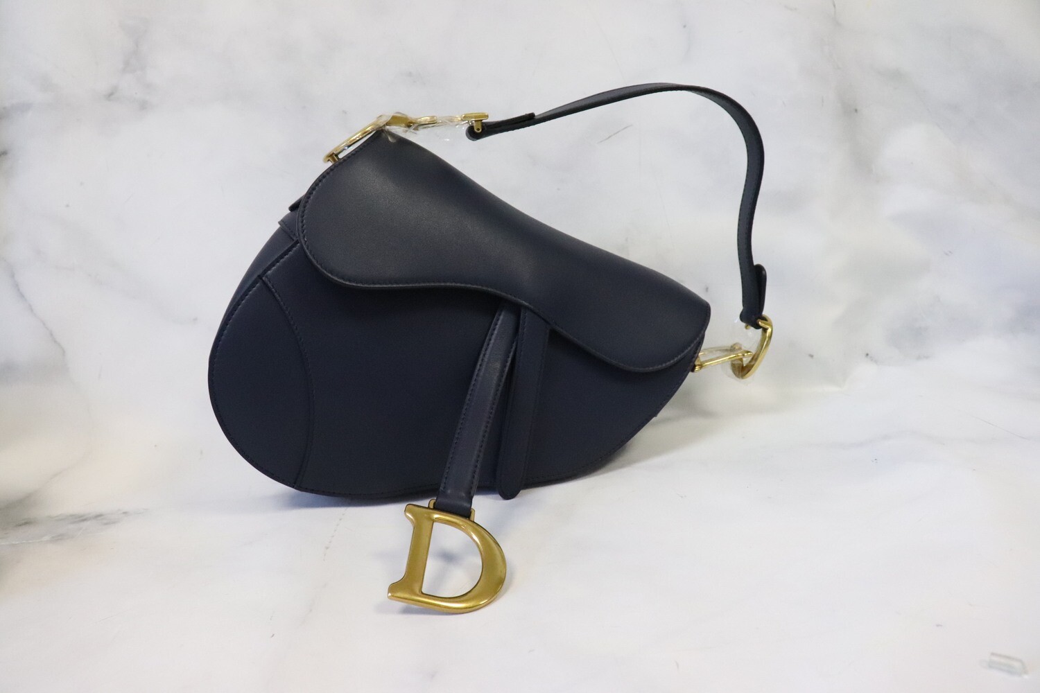 Dior Saddle Navy, Antique Gold Hardware, As New in Dustbag