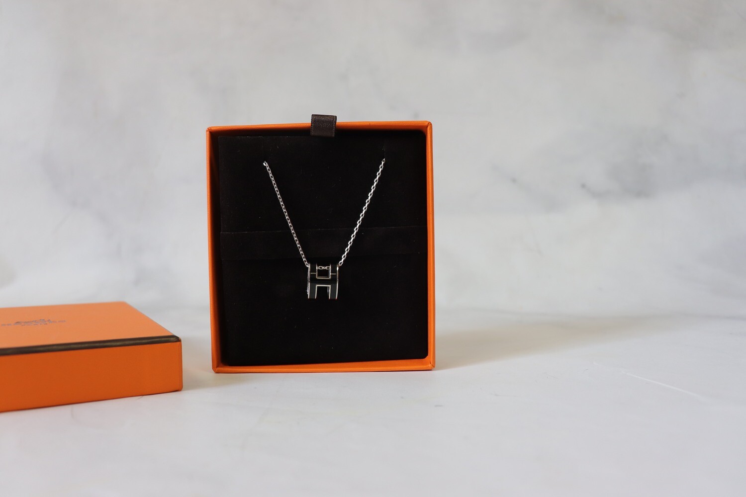 Hermes Enamel Necklace, New in Box