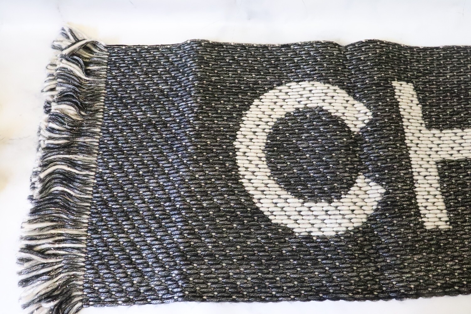 Chanel Scarf, Navy with Shimmer Thread, New - No Box