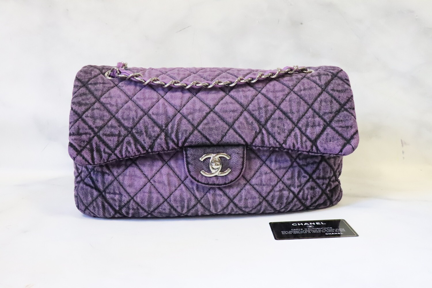 Chanel Denimpressions Medium Purple, Like New in Dustbag - Julia Rose  Boston