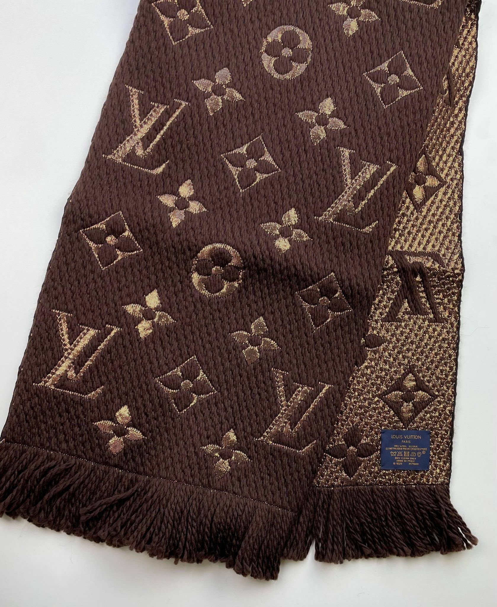 Logomania wool scarf Louis Vuitton Brown in Wool - 30053383