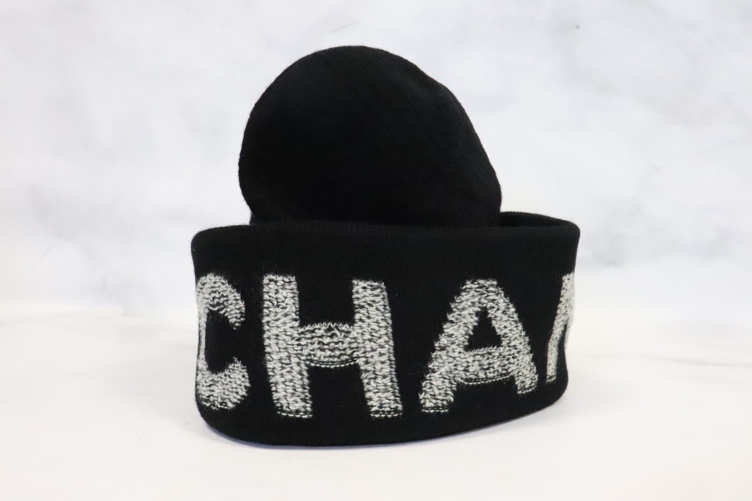 Chanel Hat, Black with Grey, New - No box