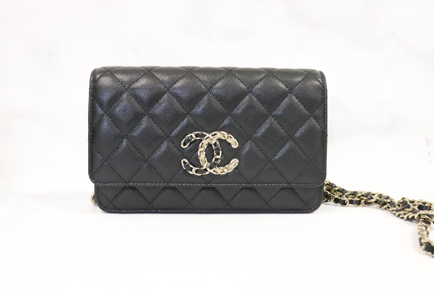 Chanel Wallet on Chain CC Black Caviar Leather, Gold Hardware, New in Box