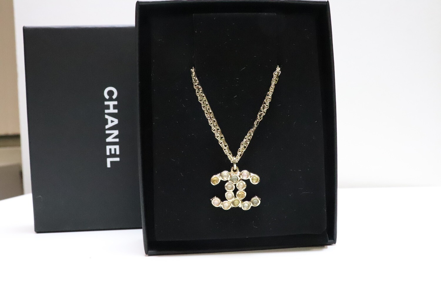Chanel Necklace with Pearl and Gold, New In Box