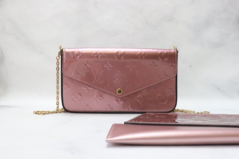 Louis Vuitton Felicie Rose Blush Vernis, New in Box