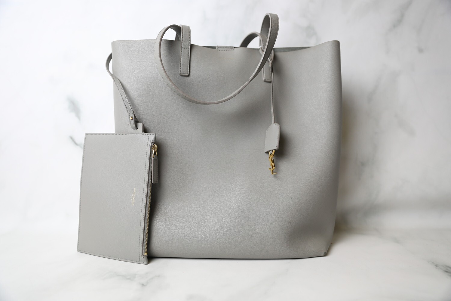 Saint Laurent Tote, Grey, Preowned no Dustbag WA001