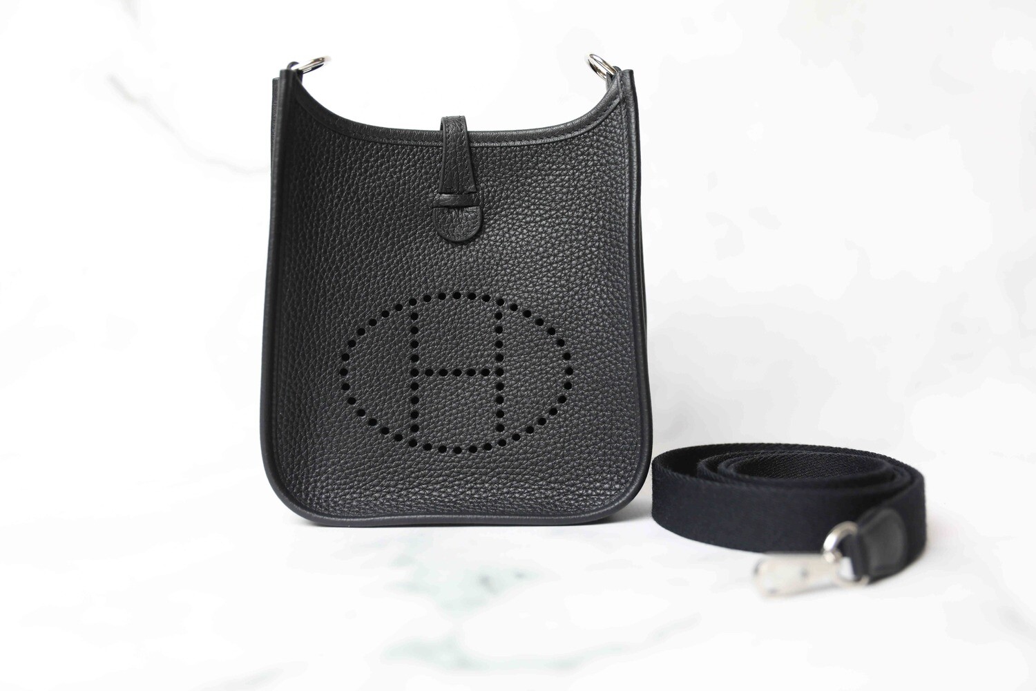 Hermes Evelyne TPM, Black with Palladium Hardware, New in Box