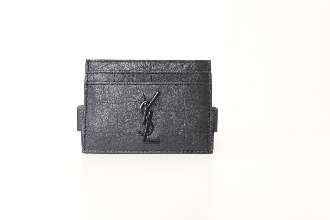 Saint Laurent SLG Cardholder, Black Calfskin Leather, New in Box