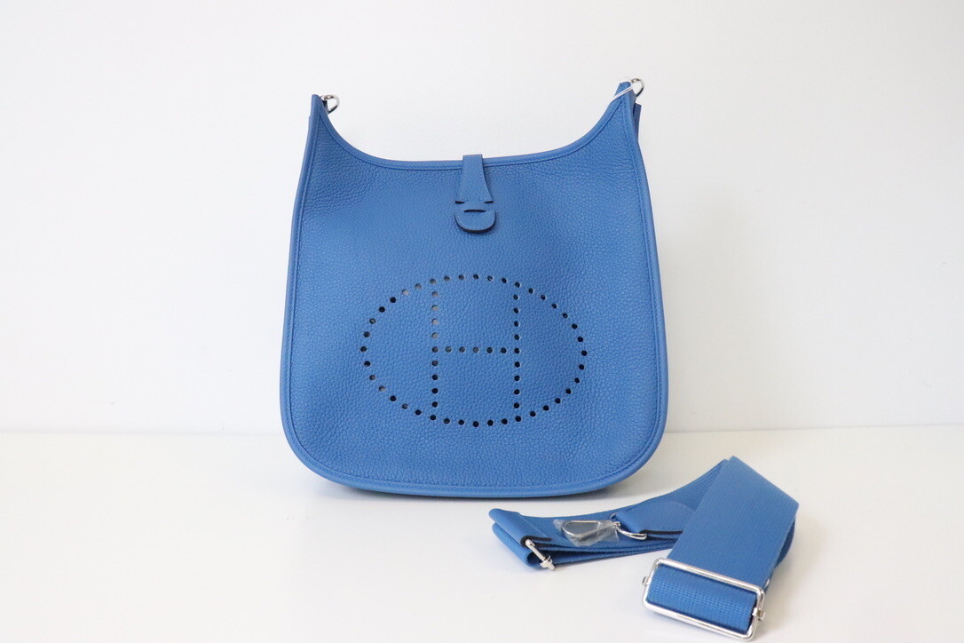 Hermes Evelyne III 33 Bag Blue Sapphire / Bleu Indigo Palladium
