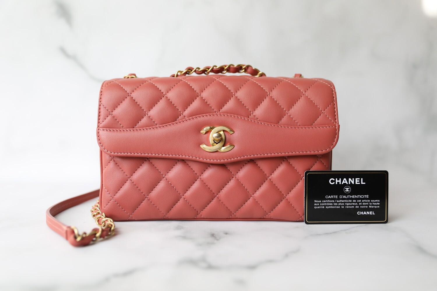 Chanel Seasonal Flap, Muave Calfskin with Gold Hardware, Preowned in Box WA001