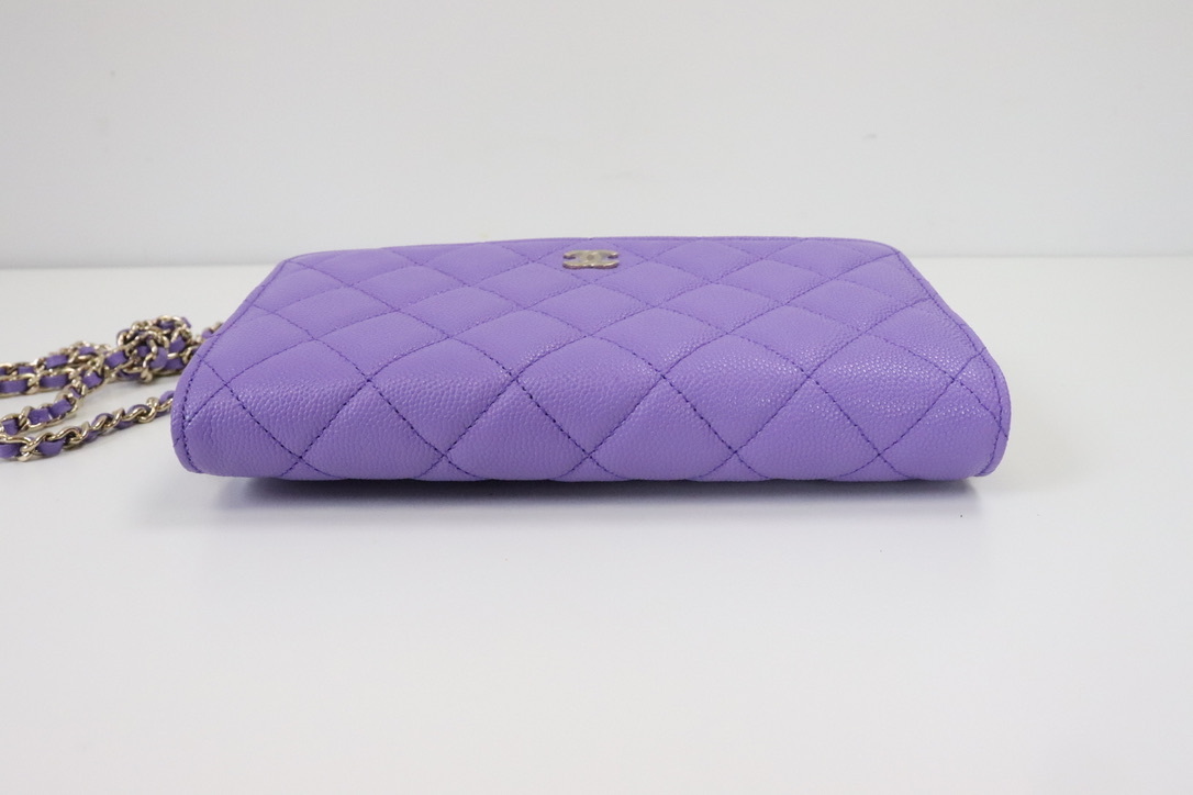 Chanel Classic Wallet on Chain, 20S Purple Caviar Leather with Gold  Hardware, Preowned in Box WA001 - Julia Rose Boston