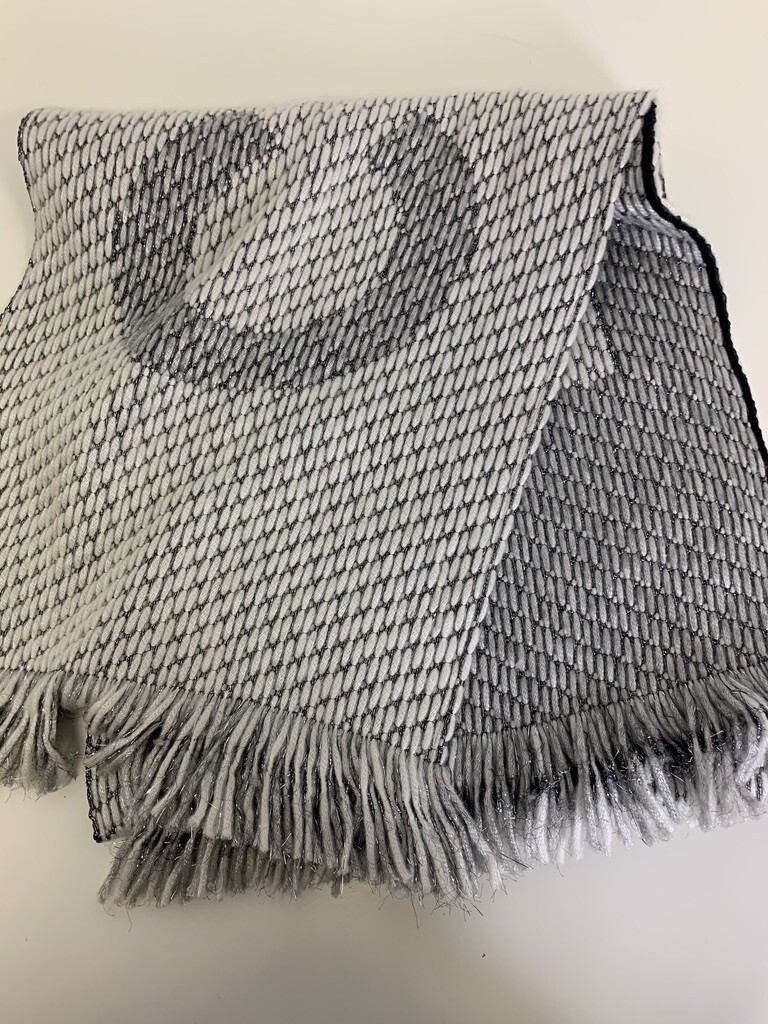 Chanel Scarf, Grey, New - No Box