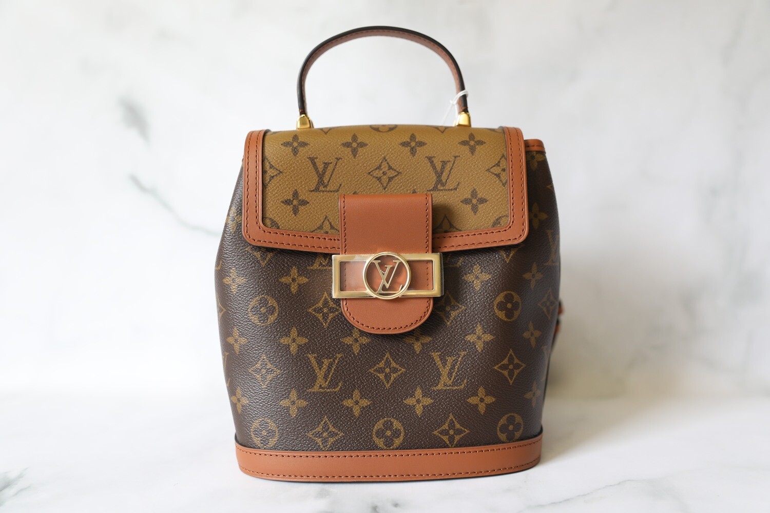 Louis+Vuitton+Dauphine+Backpack+PM+Brown+Canvas for sale online