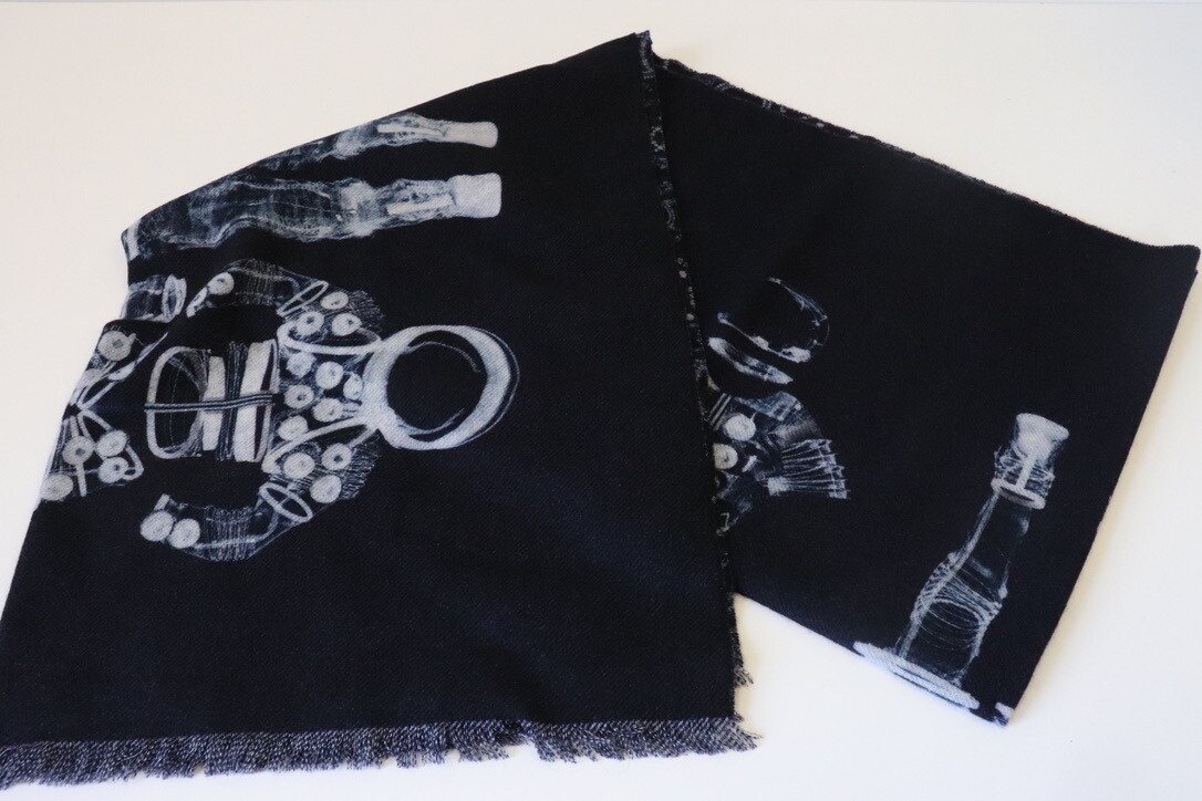Chanel Cashmere Astronaut Cashmere Scarf Navy, New - No Box