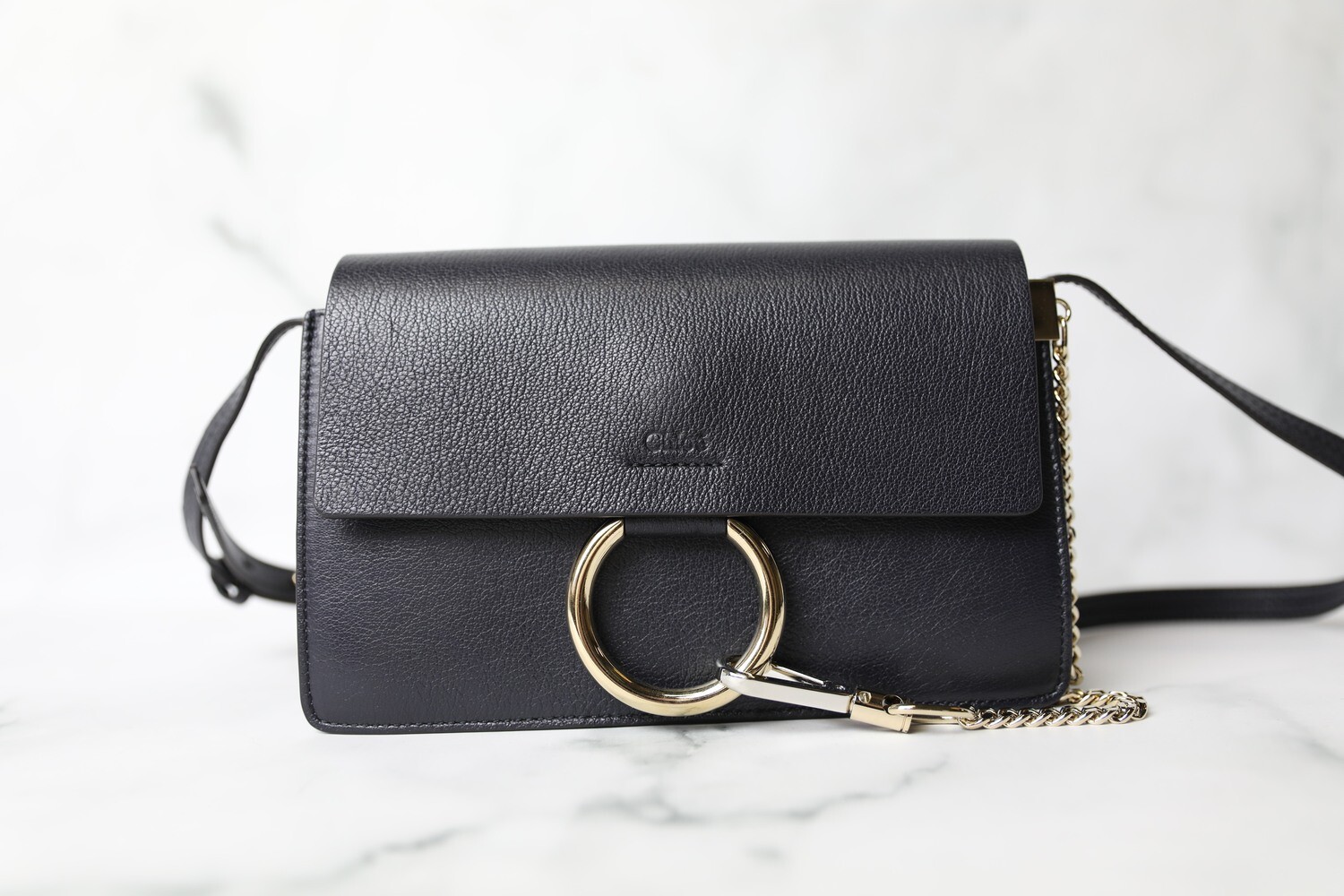 Chloe Faye Small, Navy, Preowned in Dustbag WA001