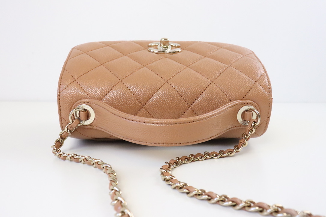 Chanel Business Affinity Caramel Caviar Leather, Gold Hardware