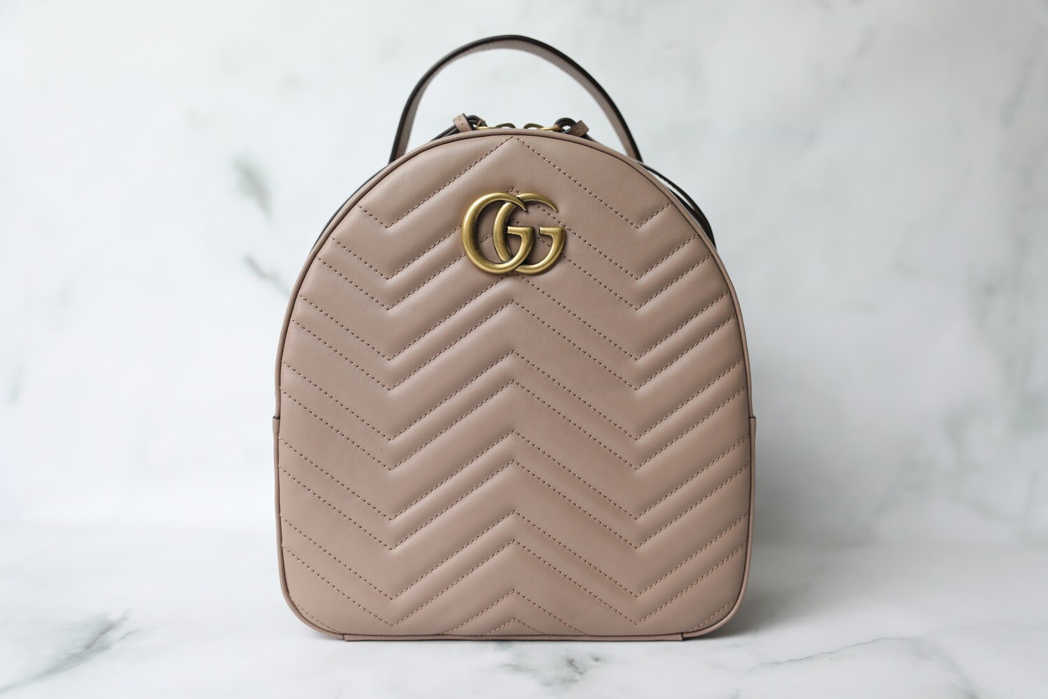 Gucci Marmont Backpack, Nude, New in Box WA001
