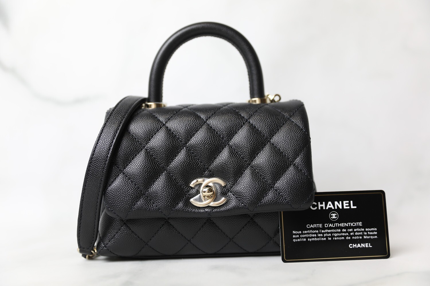 Chanel Coco Handle Medium Caviar - Designer WishBags